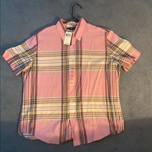 Ralph Lauren Pink Plaid Short Sleeve Button Down
